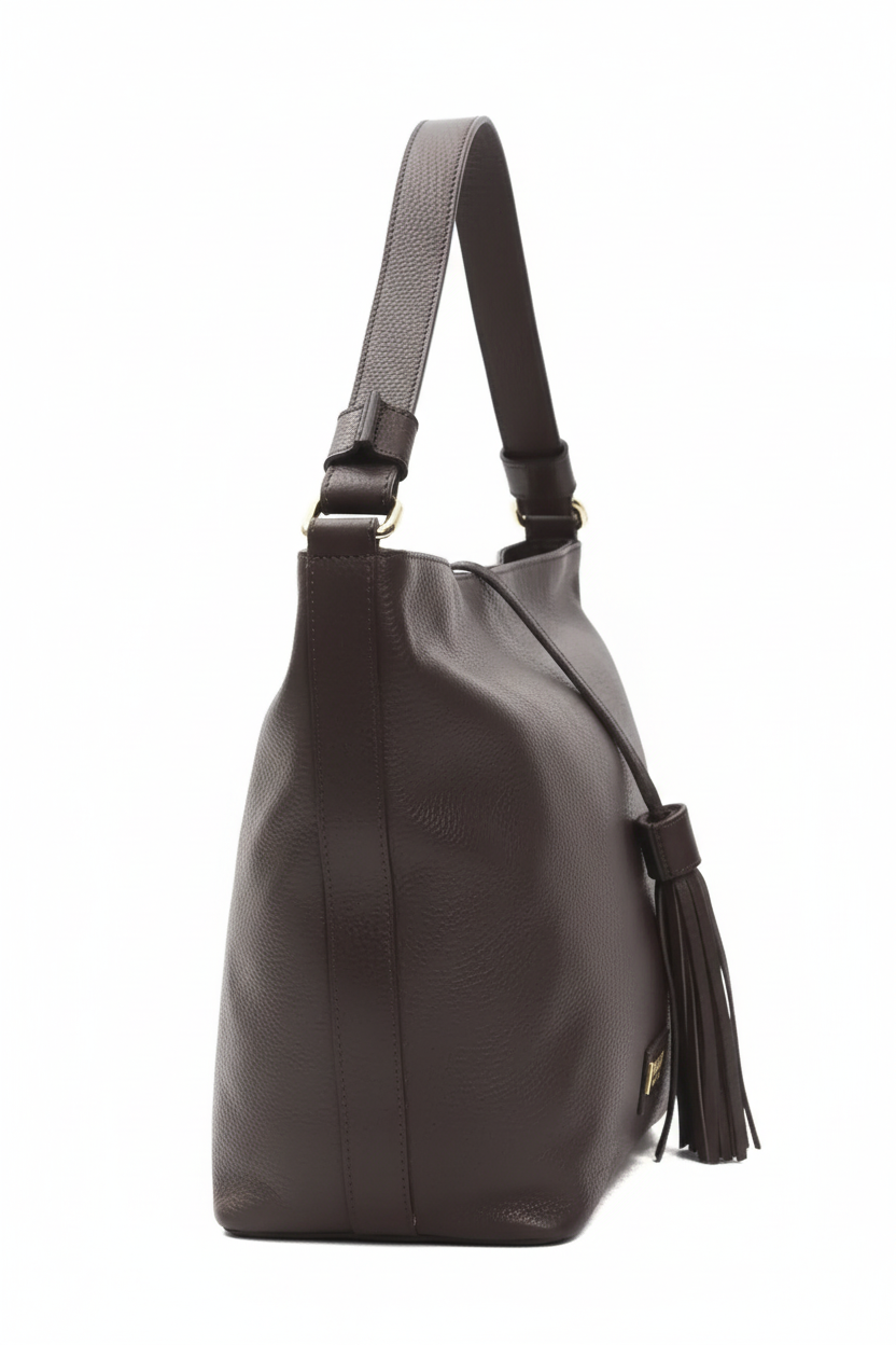 Brązowa torba Pompei Donatella - widok z boku